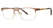 G.V. Executive Eyeglasses GVX587 matte brown/gold