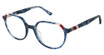 Kliik:denmark Eyeglasses K-745 TEAL BURGUNDY ROSE/S404