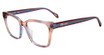 Just Cavalli Eyeglasses VJC010 SHINY BROWN/LIGHT BLUE HAVANA 0AMS