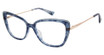 Nicole Miller Eyeglasses GRACE BAY BLUE/GOLD/C01