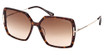 Tom Ford Eyeglasses FT1039-F dark havana / gradient brown/52F