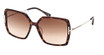 Tom Ford Eyeglasses FT1039 dark havana / gradient brown/52F