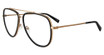 Tumi Eyeglasses VTU530 Antique Gold/Black L605