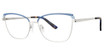 Vavoom/Vivian Morgan Eyeglasses 8115 Denim Blue / Silver