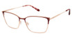 Lulu Guinness Eyeglasses L947 Burgundy/rose gold/BUR