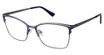 Nicole Miller Eyeglasses MADAGASCAR NAVY/SHINY GUN/C03
