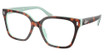 Ralph Eyeglasses RA7158U DARK TORTOISE ON GREEN/601
