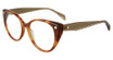 Police Eyeglasses VPLM02M Shiny Average Havana