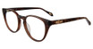 Just Cavalli Eyeglasses VJC046 Shiny Transp. Brown 0AAK