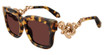 Roberto Cavalli Eyeglasses SRC041M Brown/Honey Havana 0777