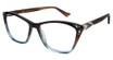 Diva Eyeglasses 5592 BROWN-GREEN FADE - GOLD/047