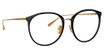 Linda Farrow Eyeglasses LFL747 KINGS BLACK/YELLOW GOLD/033
