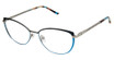 Nicole Miller Eyeglasses MOUETTES BLUE / GUN/C02