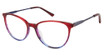 Nicole Miller Eyeglasses PALAIS RED GRAIN/C03