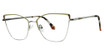 Genevieve Boutique Eyeglasses ANGELIQUE Matte Ivory/Sienna/Silver