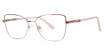 Genevieve Paris Design Eyeglasses ENSLEY Pink/Fuchsia/Silver