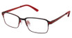 Superflex Eyeglasses SFK-299 BLACK CRIMSON/M200