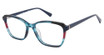 Ann Taylor Eyeglasses ATP829 TEAL-NAVY MULTI/C03
