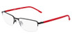 Flexon Eyeglasses FLEXON E1146 SATIN BLACK/ CRIMSON/004