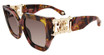 Roberto Cavalli Eyeglasses SRC089 Brown/Pink Havana 01GQ