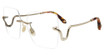 Roberto Cavalli Eyeglasses VRC077 Shiny Light Gold 0594