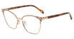 Just Cavalli Eyeglasses VJC072 Shiny Copper Gold w/Colored Parts 02AM