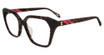 Just Cavalli Eyeglasses VJC078V Yellow/Brown Havana Spotted 0802