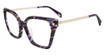 Police Eyeglasses VPLN55M Shiny Yellow/Violet Havana 0759