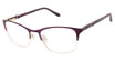 Lulu Guinness Eyeglasses L955 Burgundy / Rose Gold/BUR