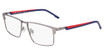 Flexon Eyeglasses FLEXON E1153 SATIN GUN/ RED/070