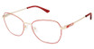 Superflex Eyeglasses SF-1177T RED GOLD/S210