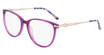 Marchon NYC Eyeglasses TRES JOLIE 209 PLUM CRYSTAL/504