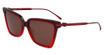 Ferragamo Eyeglasses SF2036S GRADIENT TRANSPARENT DARK RED/615