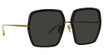 Linda Farrow LFL1499S SYAN BLACK/ YELLOW GOLD/ GREY/001