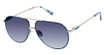 Nicole Miller Eyeglasses CLER BLUE/SILVER/C03