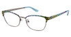Nicole Miller Eyeglasses INES BLUE/GUN/C01