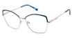 Nicole Miller Eyeglasses CATALANS BLUE / SILVER/C02