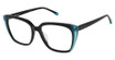 Champion Eyeglasses MARGOT BLACK/TEAL/C01