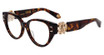 Roberto Cavalli Eyeglasses VRC076M Brown/Yellow Havana 0743