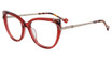 Yalea Eyeglasses VYA160 Transp. Brick Red 092J