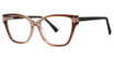 Genevieve Paris Design Eyeglasses FORMIDABLE Brown Crystal/Taupe