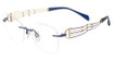 Line Art Eyeglasses XL 2186 Navy/NV