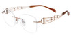 Line Art Eyeglasses XL 2186 Rose Gold/RG