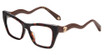 Roberto Cavalli Eyeglasses VRC117M SHINY BROWN/YELLOW HAVANA