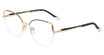 Yalea Eyeglasses VYA190 SH.ROSE GOLD W/BLACK PARTS