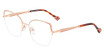 Yalea Eyeglasses VYA190 SHINY COPPER GOLD WITH COLOURED PARTS