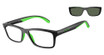 Arnette Eyeglasses AN4356 GRAF BLACK/GEKKO GREEN RUBBER/27531W