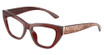 DOLCE & GABBANA Eyeglasses DG3412 TRANSPARENT BORDEAUX/3045