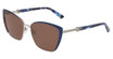 Anne Klein Eyeglasses AK7107 NAVY SILVER/410