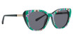 Vera Bradley Eyeglasses Leyton Sun Clip FOXGLOVE FIELDS GREEN/FFG